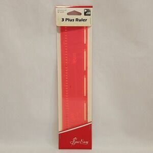 Sew Easy 3 Plus Ruler 12 x 2.5 Inch Pink Quilting Ruler for Strips or Circles